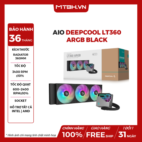 Tản Nhiệt Nước AIO Deepcool LT360 ARGB Black