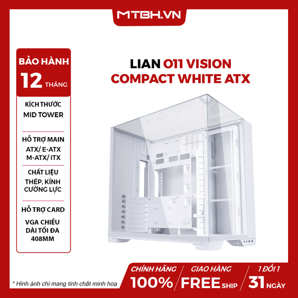 Case LIAN LI O11 VISION compact WHITE ATX