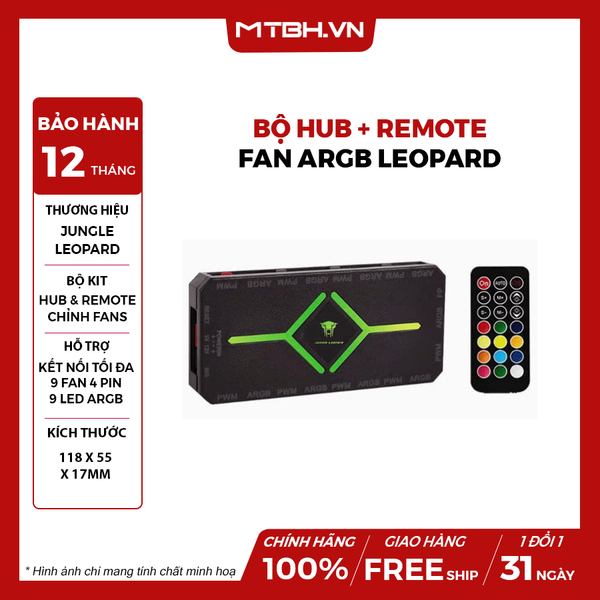 Bộ Hub + Remote Fan Argb Leopard