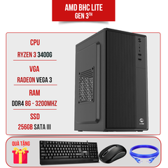 PC Văn Phòng AMD BHC Lite Gen 3th ( Ryzen 3 3400G | 8GB | 256GB )