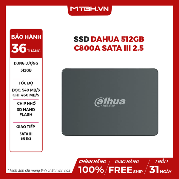 SSD DAHUA 512GB C800A SATA III 2.5