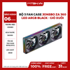 Bộ 3 Fan case JONSBO ZA 360 LED ARGB Black - Gió xuôi