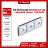 Bộ 3 Fan case JONSBO ZA 360 LED ARGB White - Gió xuôi