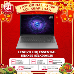 LAPTOP GAMING LENOVO LOQ ESSENTIAL 15IAX9E 83LK006CIN CORE i5-12450HX | RTX 2050 4GB | 12GB RAM | 512GB SSD | 15.6