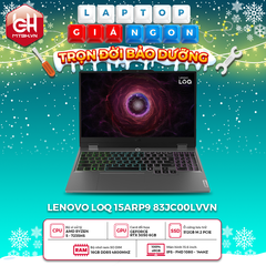 LAPTOP GAMING LENOVO LOQ 15ARP9 83JC00LVVN Ryzen 5 7235HS | RTX 3050 6GB | 16GB RAM | 512GB SSD | 15,6