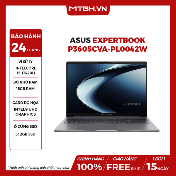 LAPTOP ASUS EXPERTBOOK P3605CVA-PL0042W CORE i5-13420H | 16GB RAM | 512GB SSD | 16