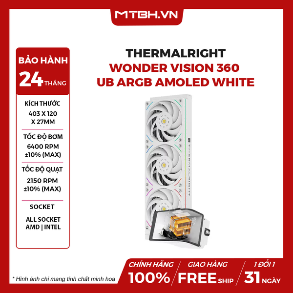 Tản Nhiệt Nước Thermalright Wonder Vision 360 UB ARGB AMOLED White
