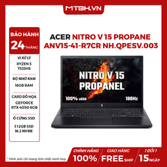 LAPTOP GAMING ACER NITRO V 15 PROPANEL ANV15-41-R7CR RYZEN 5 7535HS | RTX 4050 6GB | 16GB RAM | 512GB SSD | 15.6