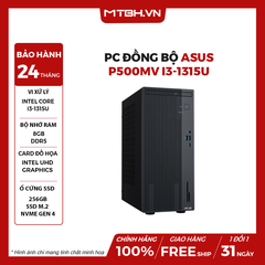 PC ĐỒNG BỘ ASUS P500MV i3-1315U/8GD5/256G-SSD/TPM/WF6/BT5/KB/M/180W/W11H/2Y-OSS/XÁM VĂN PHÒNG