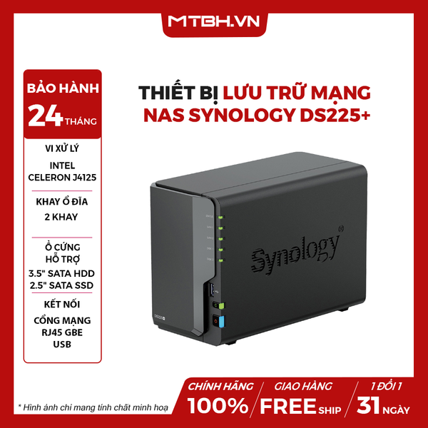 THIẾT BỊ LƯU TRỮ MẠNGNAS SYNOLOGY DS225+