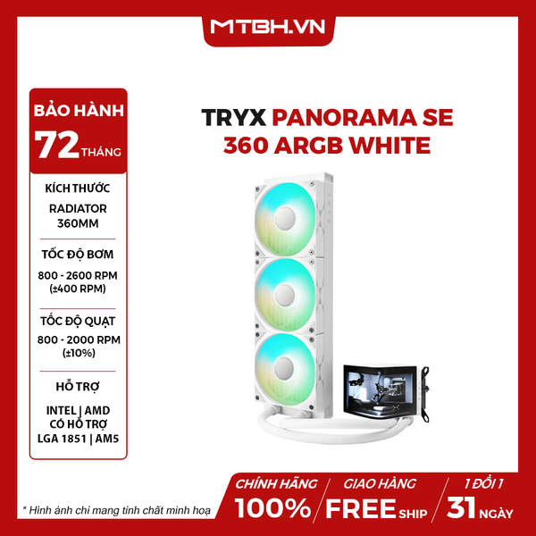 Tản Nhiệt Nước TRYX PANORAMA SE 360 ARGB White
