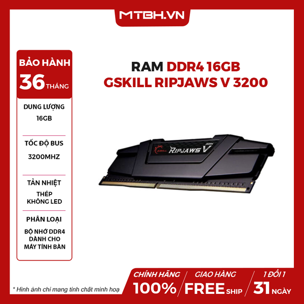 RAM DDR4 16GB GSKILL RIPJAWS V 3200