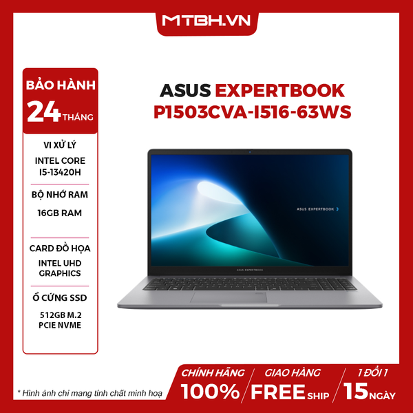 LAPTOP ASUS EXPERTBOOK P1503CVA-I516-63WS CORE i5-13420H | 16GB RAM | 512GB SSD | 15,6