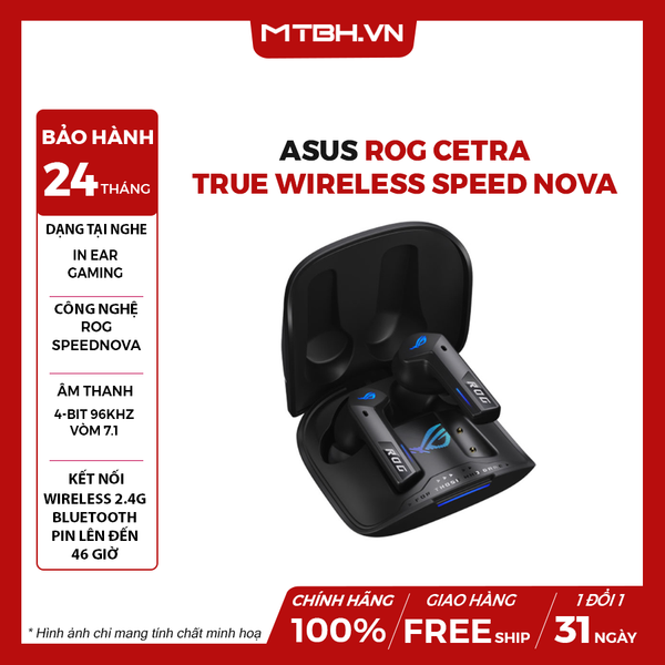 Tai Nghe Asus ROG CETRA TRUE WIRELESS SPEED NOVA