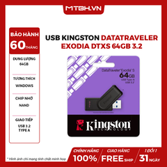 USB Kingston DataTraveler Exodia DTXS 64GB 3.2
