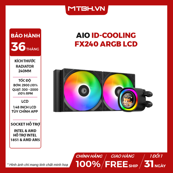 BỘ TẢN NHIỆT NƯỚC ID-COOLING FX240 ARGB LCD