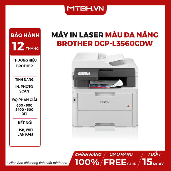 Máy in laser màu đa năng Brother DCP-L3560CDW