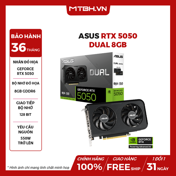 VGA ASUS RTX 5050 DUAL 8GB
