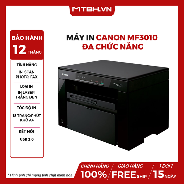 Máy in Canon đa chức năng MF3010 - Hàng chính hãng