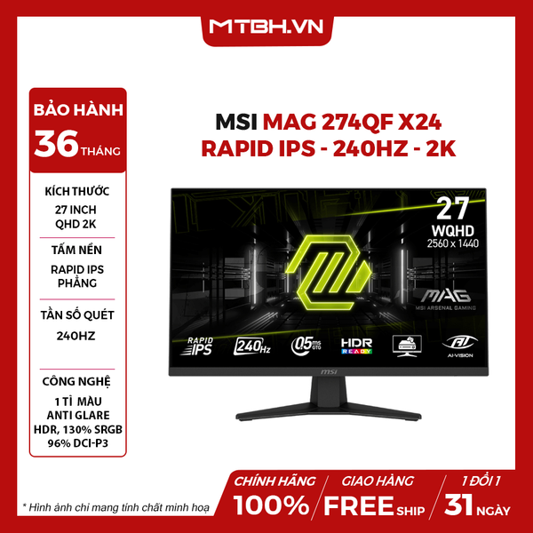 MÀN HÌNH MSI MAG 274QF X24 27