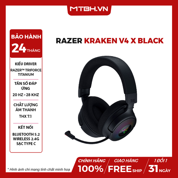 Tai Nghe Razer Kraken V4 X Black