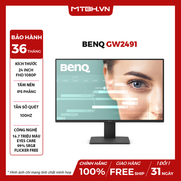 MÀN HÌNH BẢO VỆ MẮT BENQ GW2491 24
