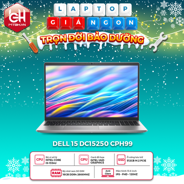 LAPTOP DELL 15 DC15250 CPH99 Core i5-1334U | 16GB RAM | 512GB SSD | 15.6