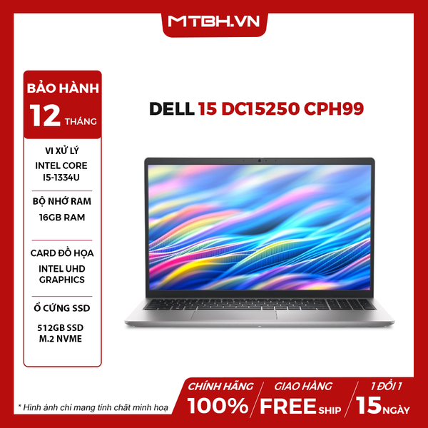 LAPTOP DELL 15 DC15250 CPH99 Core i5-1334U | 16GB RAM | 512GB SSD | 15.6