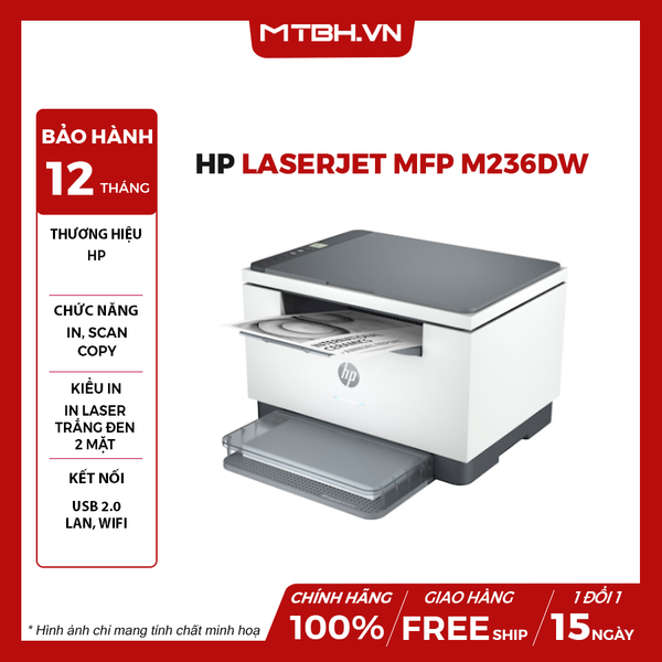 Máy in HP LaserJet MFP M236dw đa năng - Hàng chính hãng