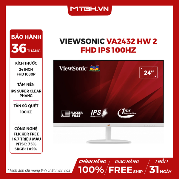 MÀN HÌNH VIEWSONIC VA2432-H-W-2 24