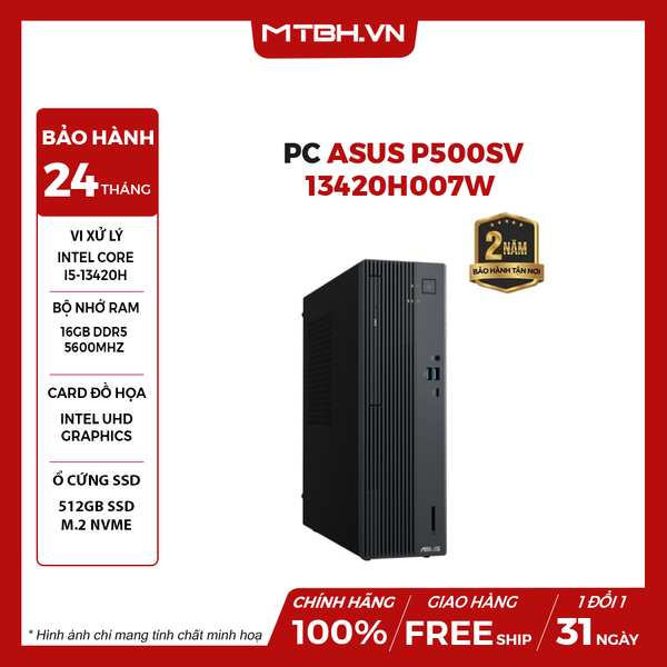 MÁY TÍNH ĐỂ BÀN ASUS P500SV-13420H007W ( i5-13420H | 16GB DDR5 | 512GB | Wifi 6 + BT