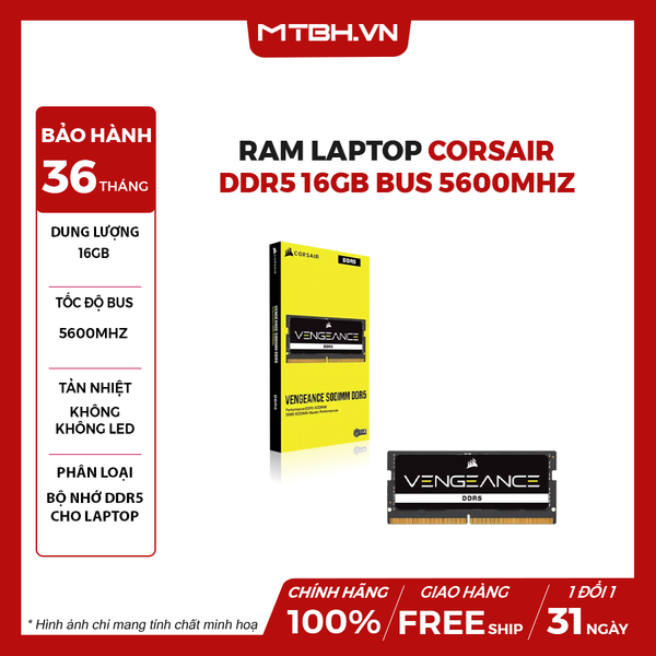 RAM LAPTOP CORSAIR DDR5 16GB BUS 5600MHZ
