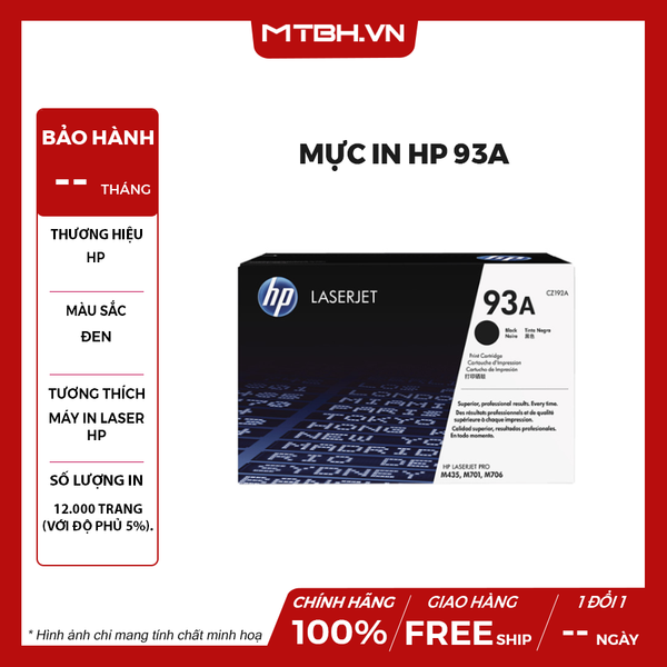 MỰC IN HP 93A