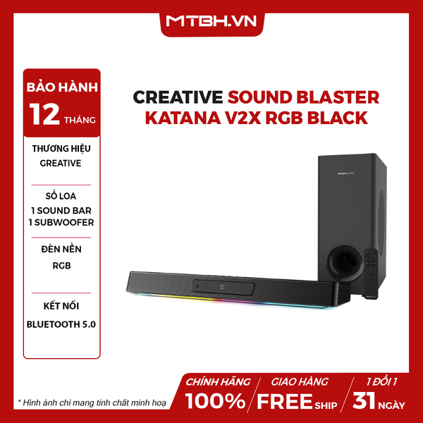 Loa Creative Sound Blaster Katana V2X RGB Black