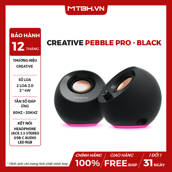 Loa CREATIVE Pebble Pro - Black