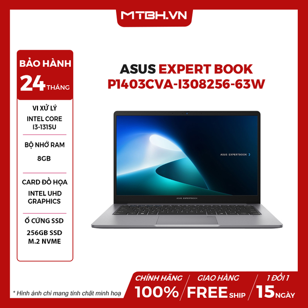 LAPTOP ASUS EXPERTBOOK P1403CVA-i308256-63W CORE i3-1315U | 8GB RAM | 256GB SSD | 14.0' FHD | WIN 11