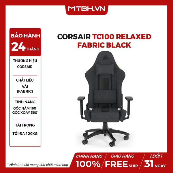 Ghế Corsair TC100 RELAXED - Fabric Black