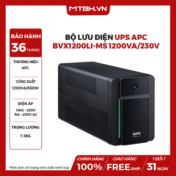 Bộ lưu điện UPS APC BVX1200LI-MS 1200VA/230V