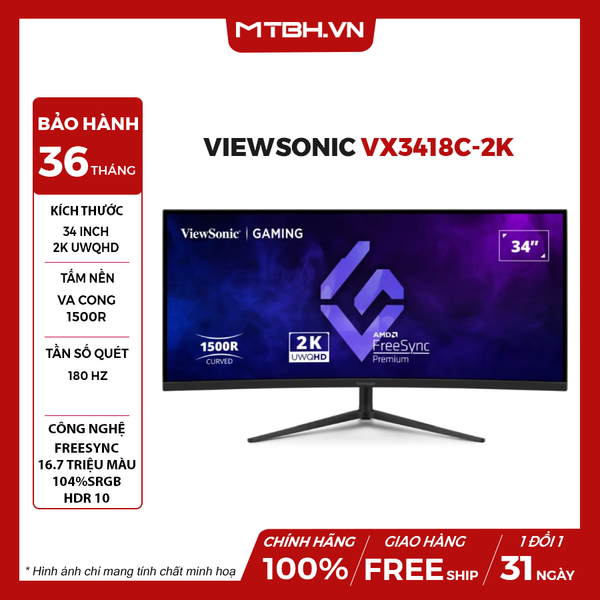 MÀN HÌNH VIEWSONIC VX3418C-2K 34