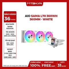 TẢN NHIỆT NƯỚC SAMA L70 360WH - 360MM - WHITE