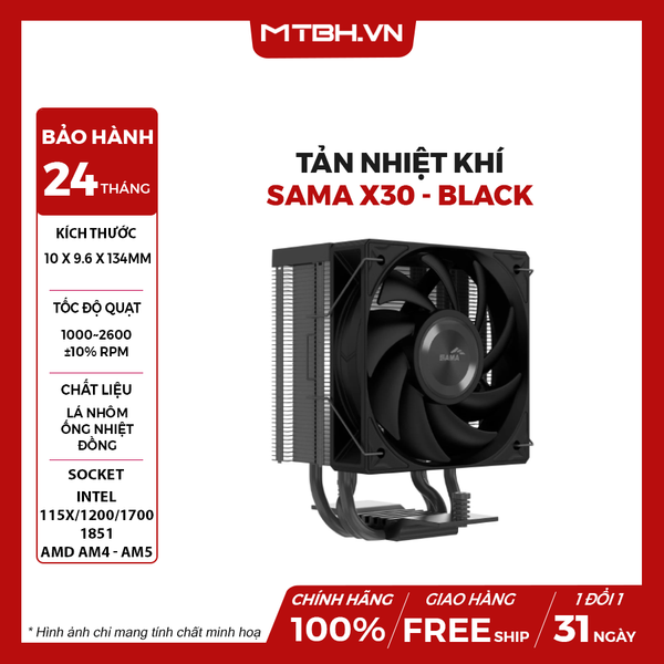 TẢN NHIỆT KHÍ SAMA X30 - BLACK