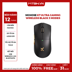 Chuột MCHOSE K7 Ultra Gaming Wireless Black 3 Modes