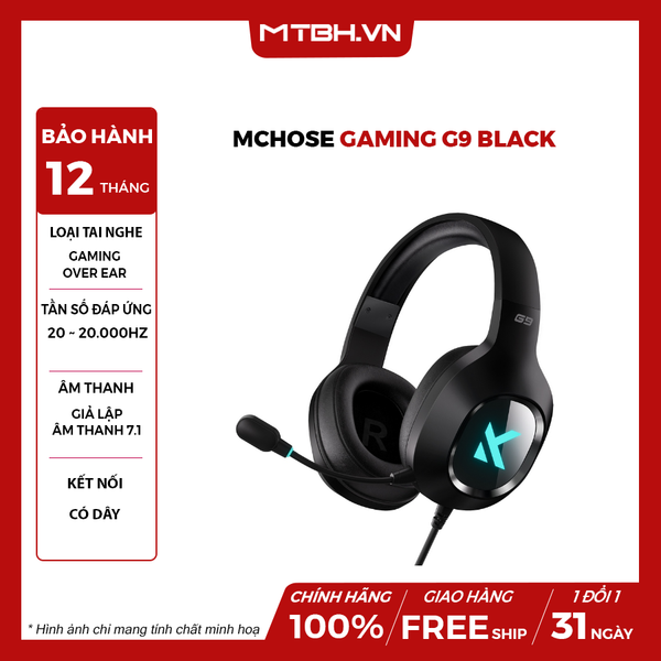 Tai Nghe MCHOSE Gaming G9 Black
