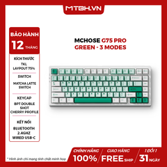 Bàn Phím Cơ MCHOSE G75 Pro - Green - 3 Modes
