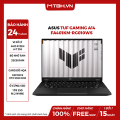 LAPTOP ASUS TUF GAMING A14 FA401KM-RG010WS Ryzen AI 7 350 | RTX 5060 8GB | 32GB RAM | 1TB SSD | 14' WQXGA 165Hz | Win 11
