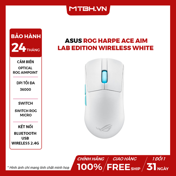 Chuột ASUS ROG Harpe Ace Aim Lab Edition Wireless White