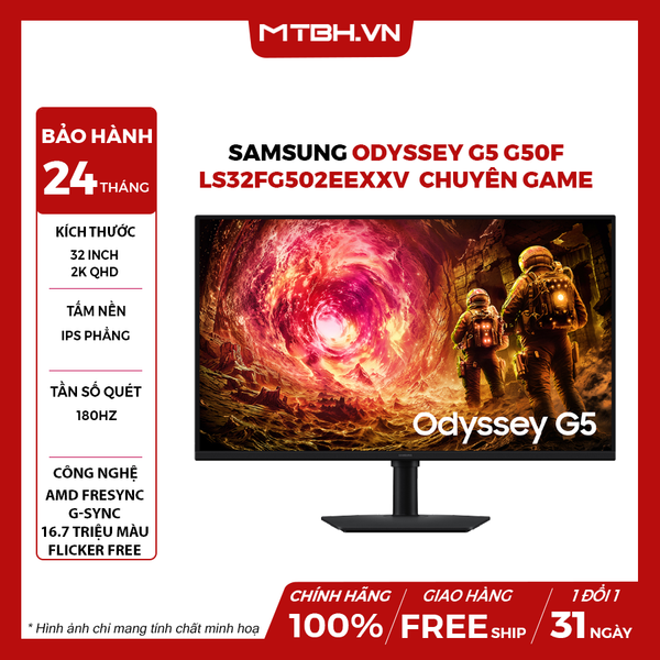 MÀN HÌNH SAMSUNG ODYSSEY G5 G50F LS32FG502EEXXV 32