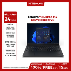 LAPTOP LENOVO THINKPAD E14 GEN7 21SX002YVN U7-255H | 16GB RAM | 512GB SSD | 14.0 WUXGA | WIN11