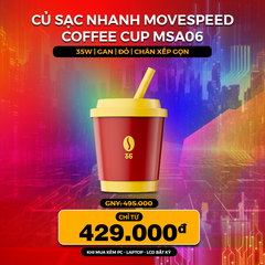 Củ sạc nhanh Movespeed Coffee Cup MSA06 | 35W | GaN | Đỏ
