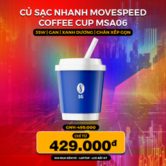 Củ sạc nhanh Movespeed Coffee Cup MSA06 | 35W | GaN | Xanh dương